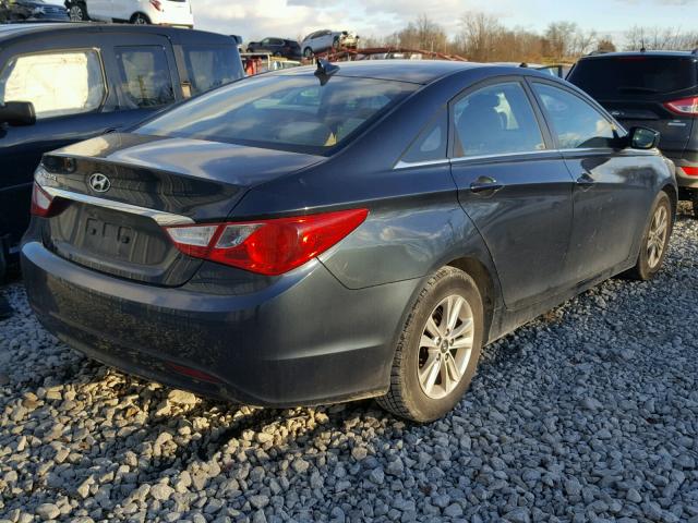 5NPEB4AC4BH022122 - 2011 HYUNDAI SONATA GLS BLACK photo 4