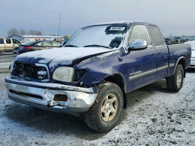 5TBBT44122S306877 - 2002 TOYOTA TUNDRA ACC BLUE photo 2