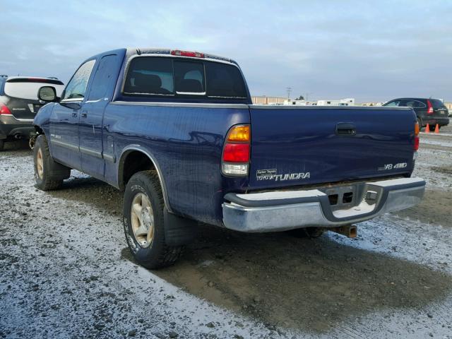 5TBBT44122S306877 - 2002 TOYOTA TUNDRA ACC BLUE photo 3