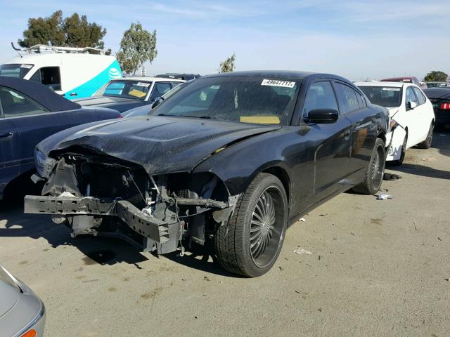 2B3CL3CGXBH608848 - 2011 DODGE CHARGER BLACK photo 2