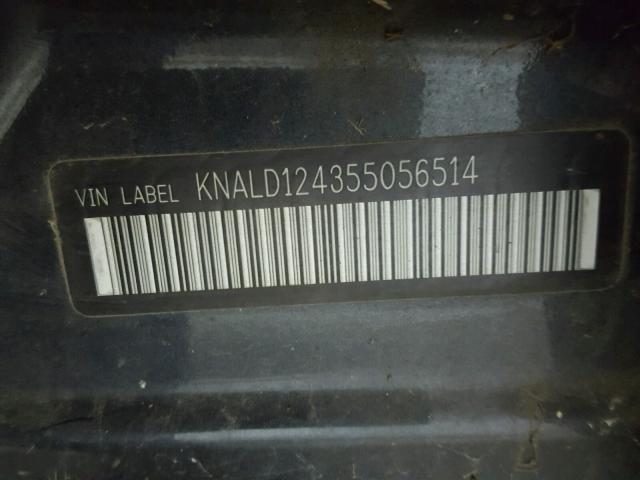 KNALD124355056514 - 2005 KIA AMANTI CHARCOAL photo 10