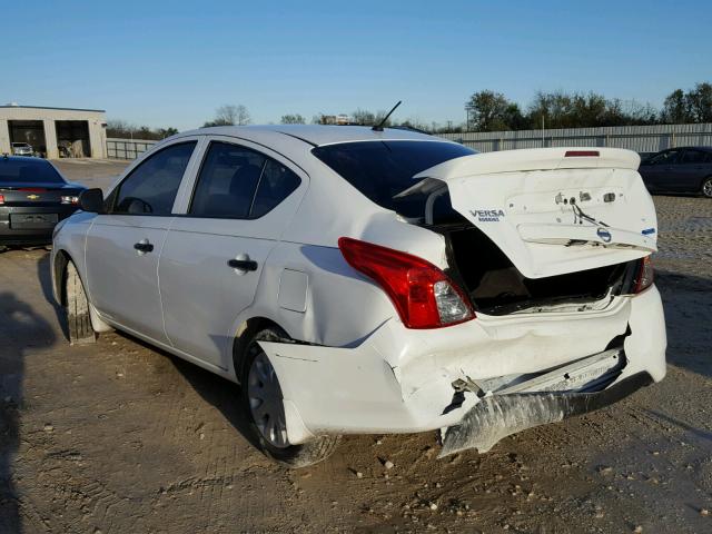 3N1CN7AP0FL813016 - 2015 NISSAN VERSA S WHITE photo 3