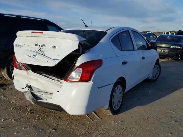 3N1CN7AP0FL813016 - 2015 NISSAN VERSA S WHITE photo 4