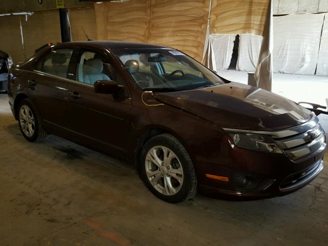 3FAHP0HA7CR162083 - 2012 FORD FUSION SE MAROON photo 1