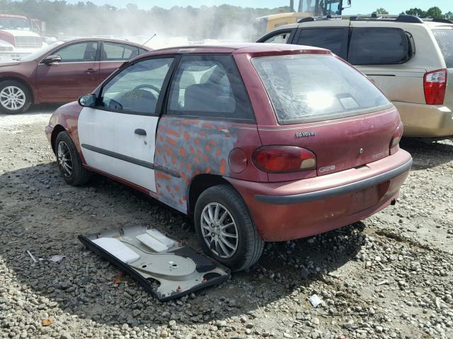 2C1MR2292V6770128 - 1997 GEO METRO LSI RED photo 3