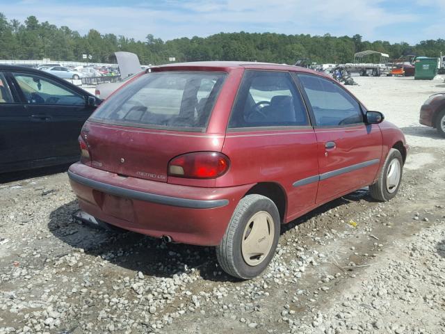 2C1MR2292V6770128 - 1997 GEO METRO LSI RED photo 4