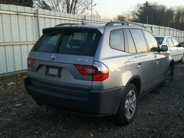 WBXPA93494WC33172 - 2004 BMW X3 3.0I GRAY photo 4