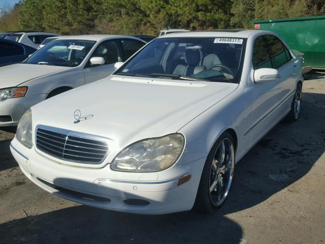 WDBNG75J41A163224 - 2001 MERCEDES-BENZ S 500 WHITE photo 2