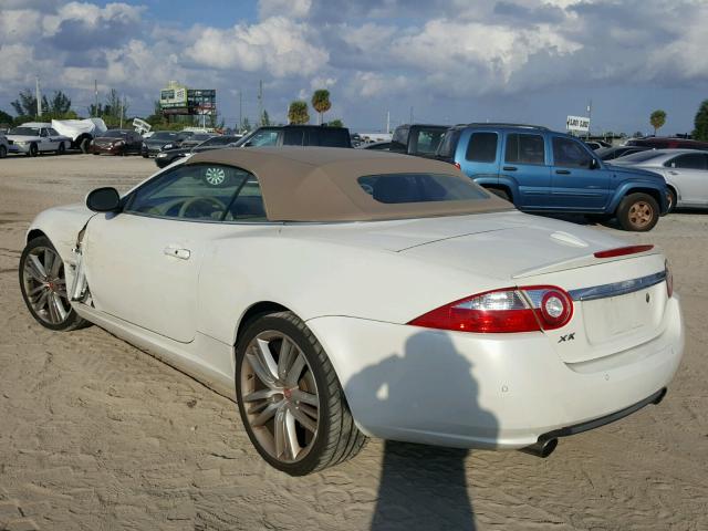 SAJWA44B095B32819 - 2009 JAGUAR XK WHITE photo 3