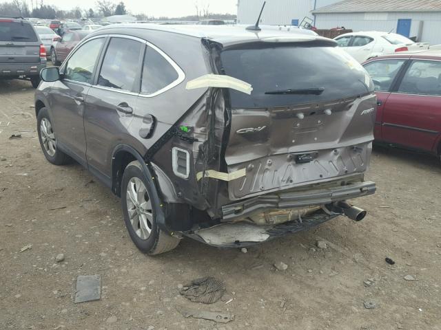 5J6RM4H71CL040671 - 2012 HONDA CR-V EXL 棕色 照片 3