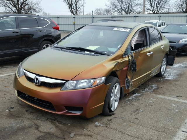 2HGFA16629H313196 - 2009 HONDA CIVIC GOLD photo 2