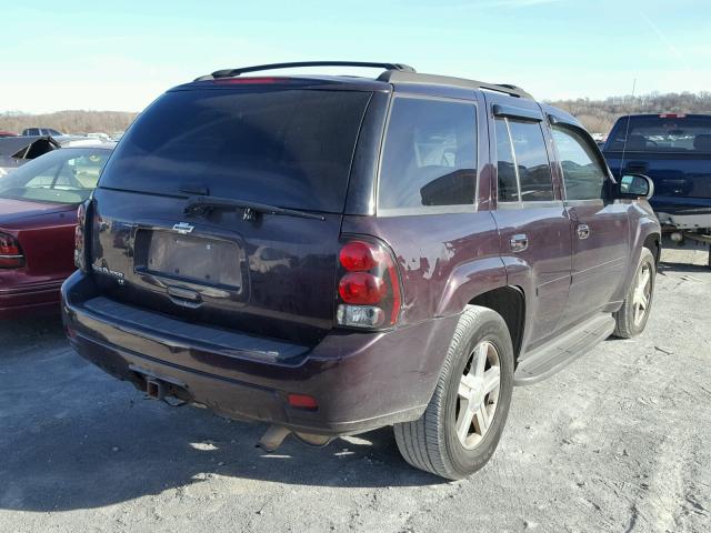 1GNDT13S682140881 - 2008 CHEVROLET TRAILBLAZE PURPLE photo 4