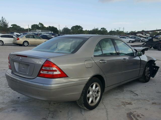 WDBRF81J53F388029 - 2003 MERCEDES-BENZ C 240 4MAT BEIGE photo 4