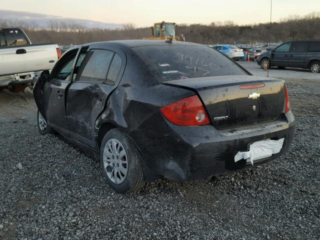 1G1AB5F50A7244425 - 2010 CHEVROLET COBALT LS BLACK photo 3