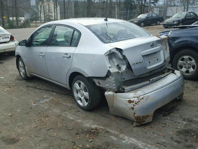 3N1AB61EX8L724758 - 2008 NISSAN SENTRA 2.0 SILVER photo 3