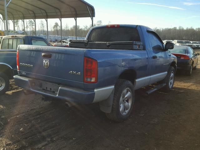 1D7HU16Z72J215946 - 2002 DODGE RAM 1500 BLUE photo 4