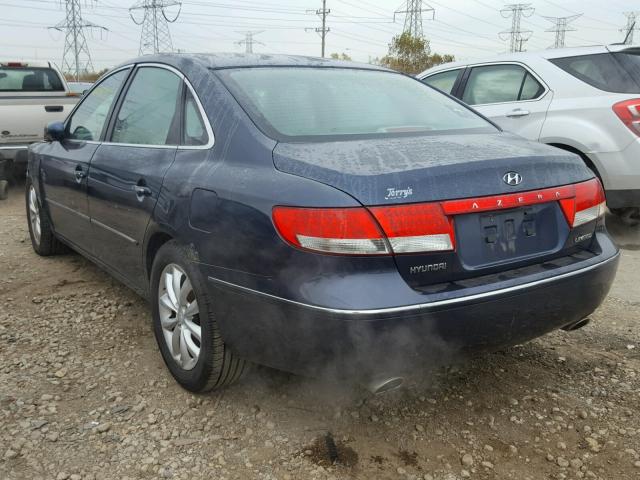 KMHFC46FX6A038693 - 2006 HYUNDAI AZERA SE BLUE photo 3