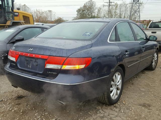 KMHFC46FX6A038693 - 2006 HYUNDAI AZERA SE BLUE photo 4