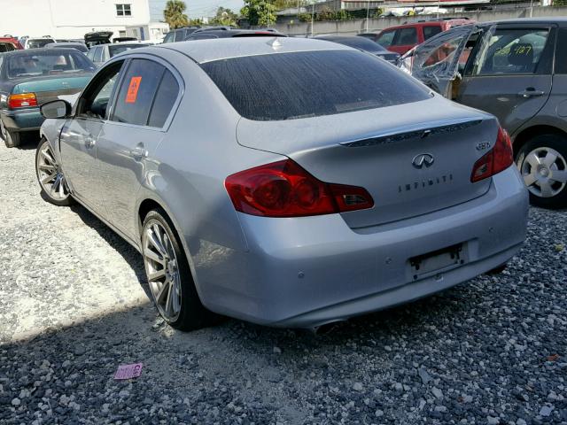 JN1CV6AR4DM763834 - 2013 INFINITI G37 SILVER photo 3