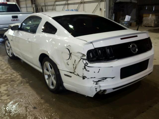 1ZVBP8CFXE5270993 - 2014 FORD MUSTANG GT WHITE photo 3
