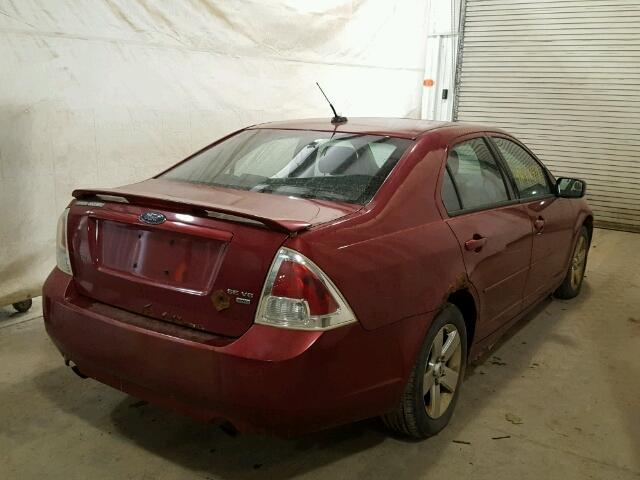 3FAHP01137R245767 - 2007 FORD FUSION SE RED photo 4