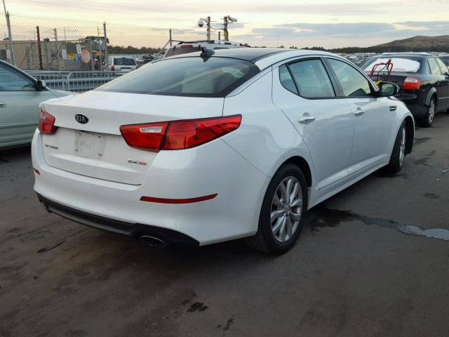 5XXGN4A70FG492510 - 2015 KIA OPTIMA EX WHITE photo 4