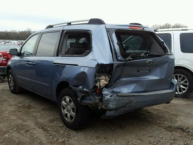 KNDMB233866080778 - 2006 KIA SEDONA EX BLUE photo 3