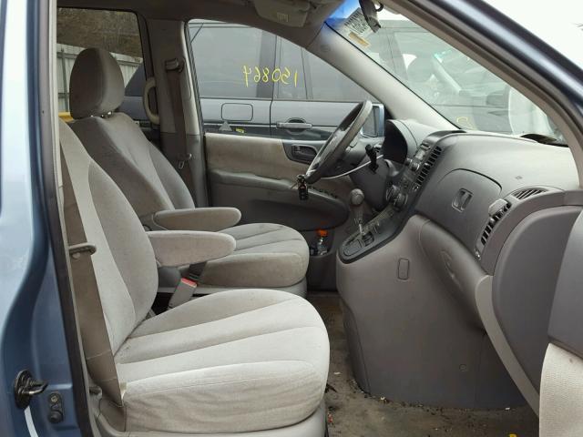 KNDMB233866080778 - 2006 KIA SEDONA EX BLUE photo 5