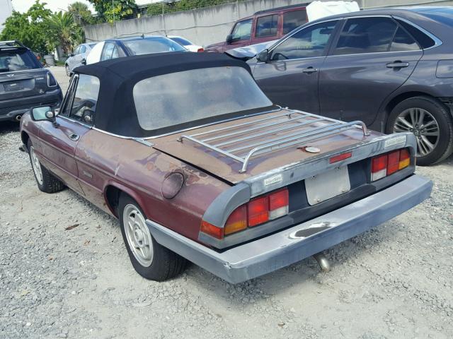 ZARBA5583K1066322 - 1989 ALFA ROMEO SPIDER VEL BROWN photo 3