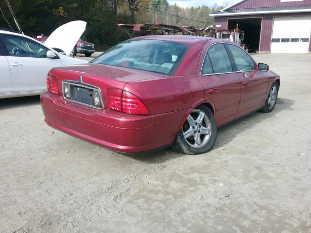 1LNHM87A52Y676206 - 2002 LINCOLN LS RED photo 4