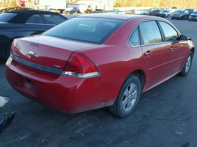 2G1WT57KX91270417 - 2009 CHEVROLET IMPALA 1LT RED photo 4