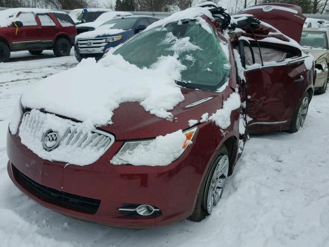 1G4GC5EG0AF152184 - 2010 BUICK LACROSSE C RED photo 2