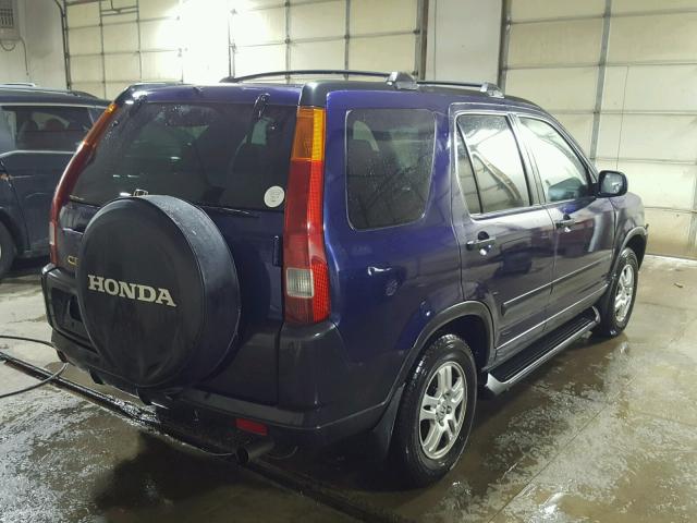 JHLRD78814C031053 - 2004 HONDA CR-V EX BLUE photo 4