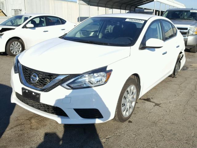 3N1AB7AP9GY306023 - 2016 NISSAN SENTRA S WHITE photo 2