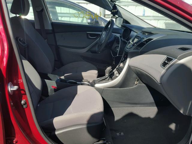 5NPDH4AE5GH738658 - 2016 HYUNDAI ELANTRA SE RED photo 5