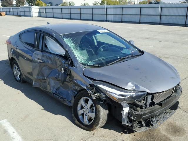 5NPDH4AE4EH460168 - 2014 HYUNDAI ELANTRA SE GRAY photo 1