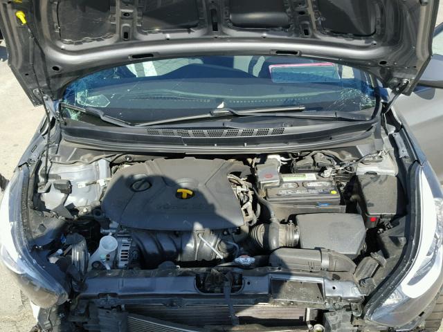 5NPDH4AE4EH460168 - 2014 HYUNDAI ELANTRA SE GRAY photo 7