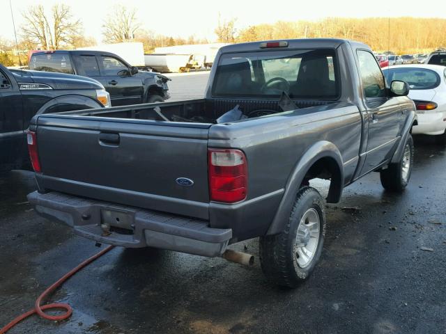 1FTYR10U84PA39188 - 2004 FORD RANGER GRAY photo 4