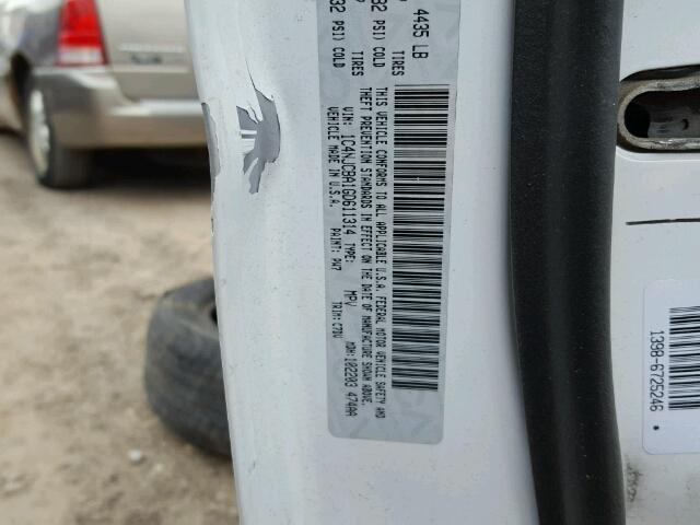 1C4NJCBA1GD611314 - 2016 JEEP COMPASS SP WHITE photo 10