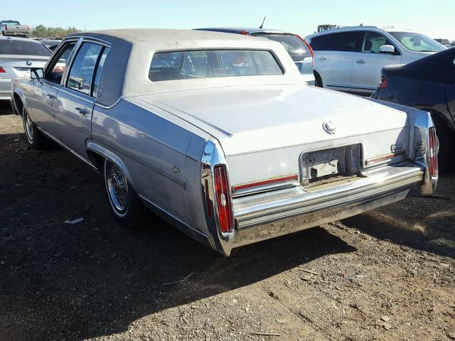 1G6DW51Y5KR716542 - 1989 CADILLAC BROUGHAM SILVER photo 3