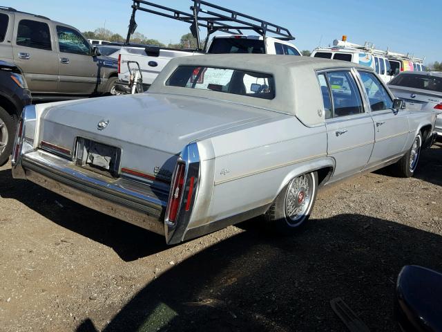 1G6DW51Y5KR716542 - 1989 CADILLAC BROUGHAM SILVER photo 4