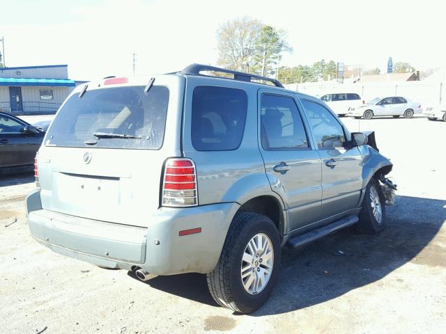 4M2CU56136KJ06013 - 2006 MERCURY MARINER TEAL photo 4