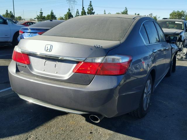 1HGCR2F33EA179637 - 2014 HONDA ACCORD LX GRAY photo 4