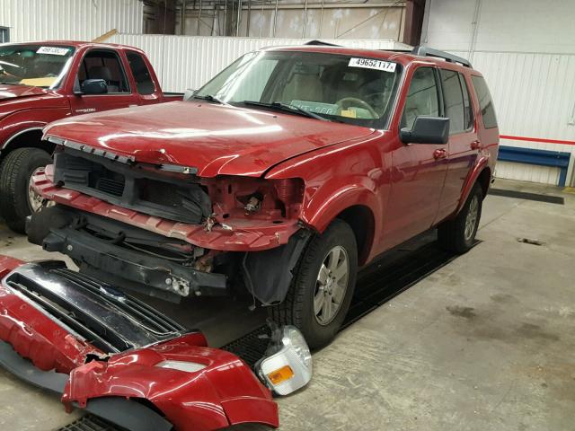 1FMEU73809UA17127 - 2009 FORD EXPLORER X RED photo 2