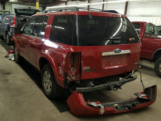 1FMEU73809UA17127 - 2009 FORD EXPLORER X RED photo 3