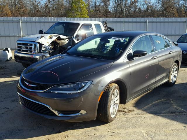 1C3CCCAB9FN666604 - 2015 CHRYSLER 200 LIMITE CHARCOAL photo 2