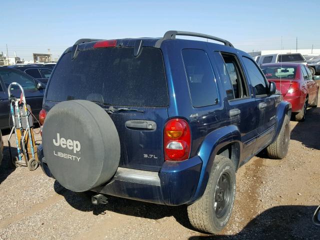 1J8GL58K02W214892 - 2002 JEEP LIBERTY LI BLUE photo 4