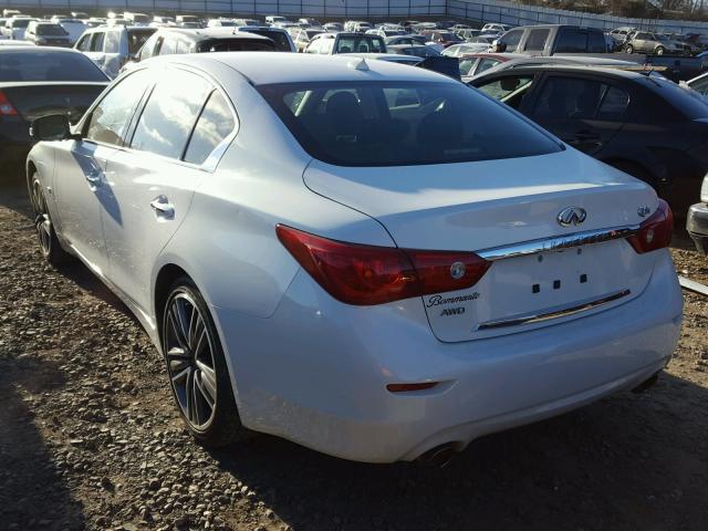 JN1BV7AR4EM703779 - 2014 INFINITI Q50 BASE WHITE photo 3