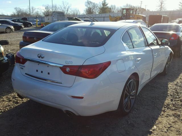 JN1BV7AR4EM703779 - 2014 INFINITI Q50 BASE WHITE photo 4