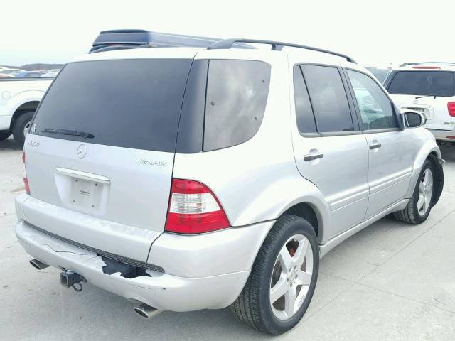 4JGAB74E43A429875 - 2003 MERCEDES-BENZ ML 55 SILVER photo 4